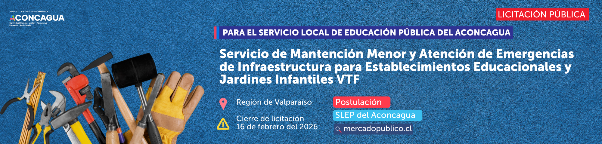 BANNER Mantenimiento de menor y atención de emergencias EE y JJII